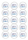 Christmas Cake Topper 26 - Kissable Bull Terriers
