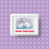 Christmas Cake Topper 26 - Kissable Bull Terriers