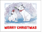 Christmas Cake Topper 26 - Kissable Bull Terriers