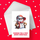 Christmas Cake Topper 27 - Funny Bad Boy Snowman