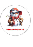 Christmas Cake Topper 27 - Funny Bad Boy Snowman