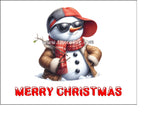 Christmas Cake Topper 27 - Funny Bad Boy Snowman