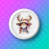 Christmas Cake Topper 37 - Christmas Cute Reindeer