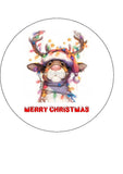 Christmas Cake Topper 37 - Christmas Cute Reindeer