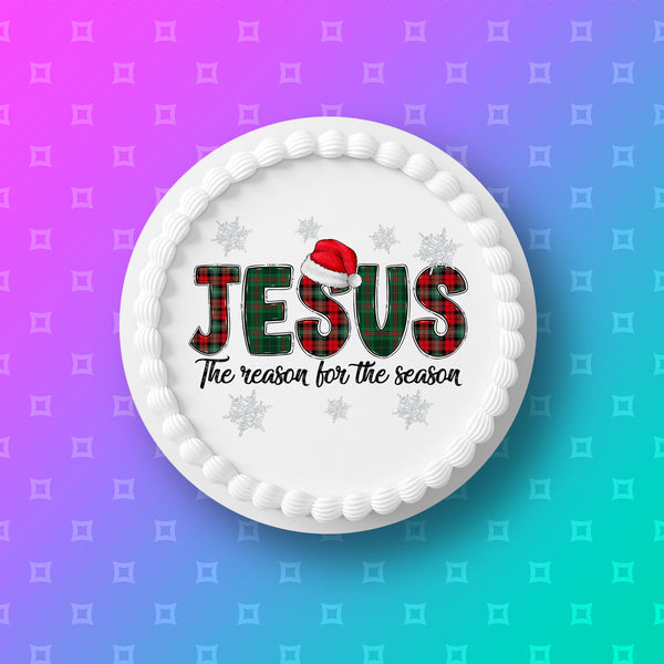 Christmas Cake Topper 38 - JESUS the reason for the season