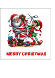 Christmas Cake Topper 40 - Funny Santa & Elf