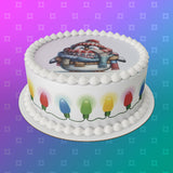 Christmas Cake Topper 49 - Funny penguin wrapped in Scarves