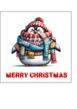 Christmas Cake Topper 49 - Funny penguin wrapped in Scarves