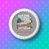 Christmas Cake Topper 59 - Funny Fat Bank Account v Skinny Body