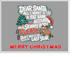 Christmas Cake Topper 59 - Funny Fat Bank Account v Skinny Body
