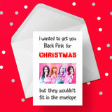 Funny Christmas Card with Black Pink