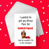 Funny Christmas Card with Bruno Mars