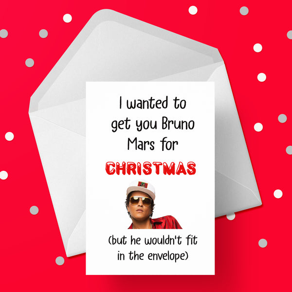 Funny Christmas Card with Bruno Mars