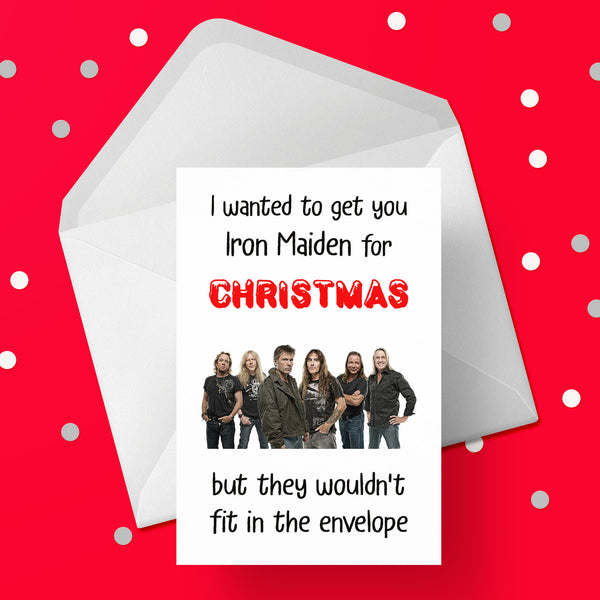 Funny Christmas Card with Iron Maiden