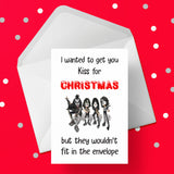 Funny Christmas Card with Kiss