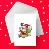 Weed Christmas Card 02 - Stoned Santa