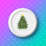 Xmas Weed, Marijuana Edible Icing Cake Topper 04