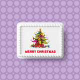 Christmas Cake Topper 03 - Cute fairy house Christmas tree