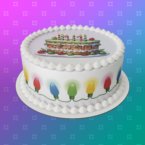 Christmas Cake Topper 04 - Beautiful Christmas Cake