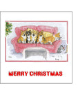 Christmas Cake Topper 07 - Corgi's watching Kings Speech