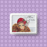 Christmas Cake Topper 10 - Art Deco Lady