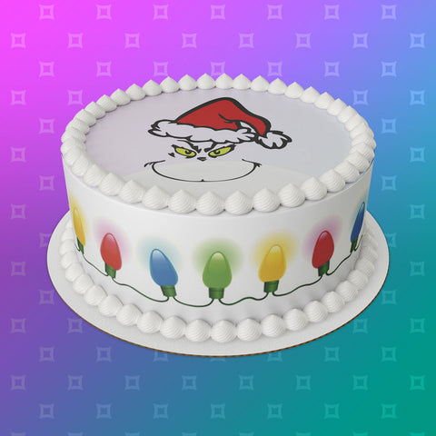 Christmas Cake Topper 13 - The Grinch Face
