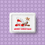 Christmas Cake Topper 15 -  Funny Santa and Rudolph