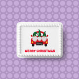 Christmas Cake Topper 16 -  Funny Driving "Gnome" for Christmas