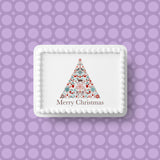 Christmas Cake Topper 19 - Merry Christmas Tree