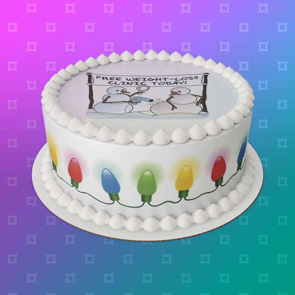Christmas Cake Topper 20 -  Funny Diet Theme