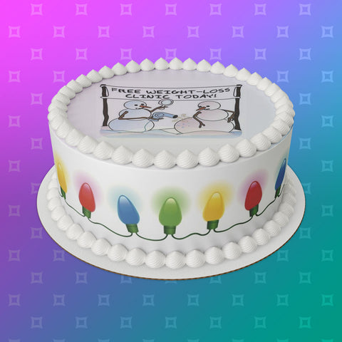 Christmas Cake Topper 20 -  Funny Diet Theme