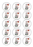 Christmas Cake Topper 24 - Christmas Gnome and Candy Cane