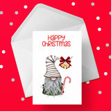 Christmas Cake Topper 24 - Christmas Gnome and Candy Cane