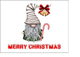 Christmas Cake Topper 24 - Christmas Gnome and Candy Cane
