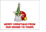Christmas Cake Topper 25 - From our GNOME to yours
