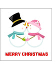Christmas Cake Topper 29 - Snowman Kiss