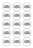 Christmas Cake Topper 32 - Merry Christmas Lights