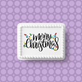 Christmas Cake Topper 32 - Merry Christmas Lights