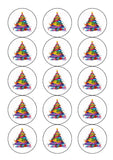 Christmas Cake Topper 33 - Whimsical Quirky Christmas Tree