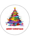 Christmas Cake Topper 33 - Whimsical Quirky Christmas Tree