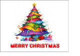 Christmas Cake Topper 33 - Whimsical Quirky Christmas Tree