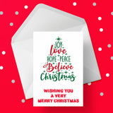 Christmas Cake Topper 35 - Joy, Love, Hope, Peace