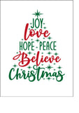 Christmas Cake Topper 35 - Joy, Love, Hope, Peace