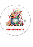 Christmas Cake Topper 36 - Christmas Candy Sweets