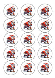 Christmas Cake Topper 24 - Funny Santa & Cookies