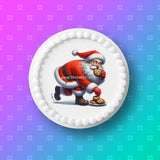 Christmas Cake Topper 24 - Funny Santa & Cookies