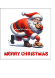 Christmas Cake Topper 24 - Funny Santa & Cookies
