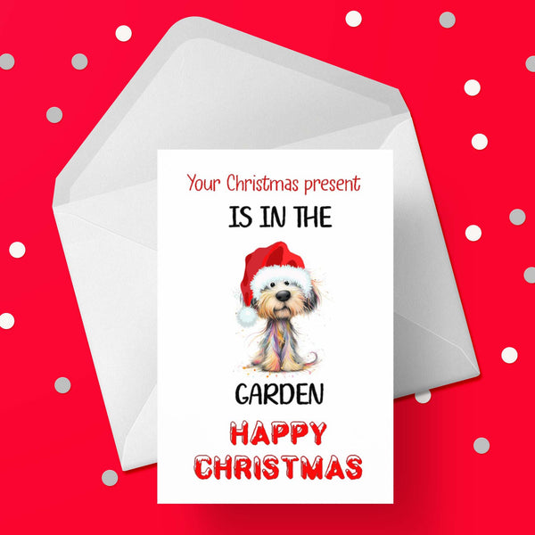 Christmas Card 46 from The Dog - Funny in the garden