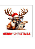 Christmas Cake Topper 07 - Funny Rudolph with Naught or Nice list