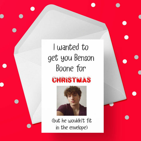Funny Christmas Card with Benson Boone